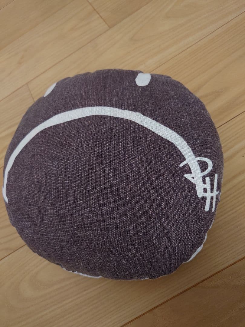 ロンハーマン　クッション　スマイル　ニコちゃん　茶色