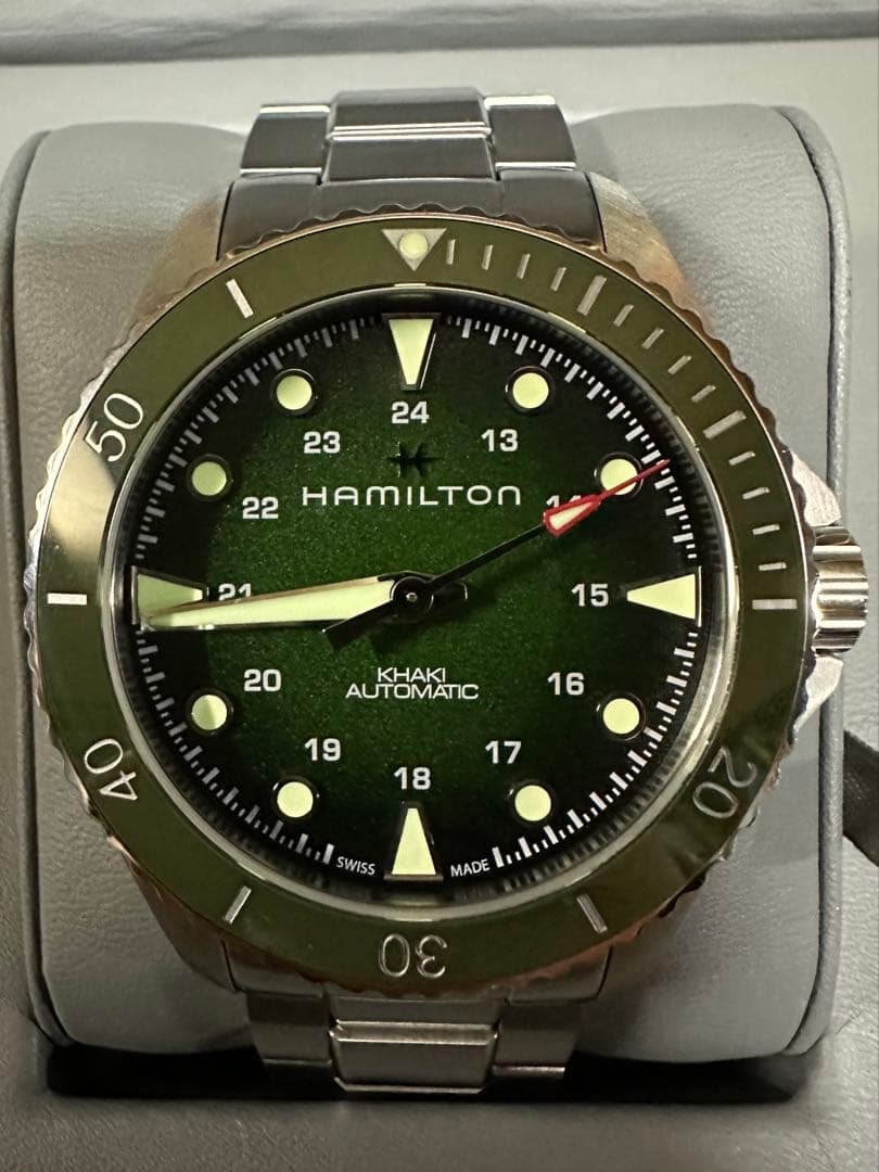 美品 自動巻HAMILTON ハミルトン カーキネイビー サブマリーナタイプ