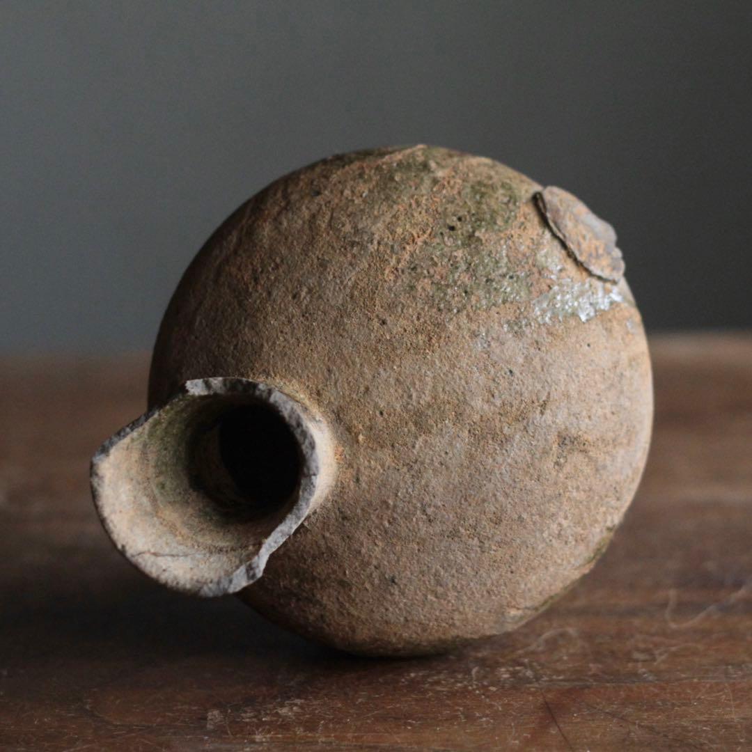 須恵器 平瓶 古美術 古道具 アンティーク 酒器 花器