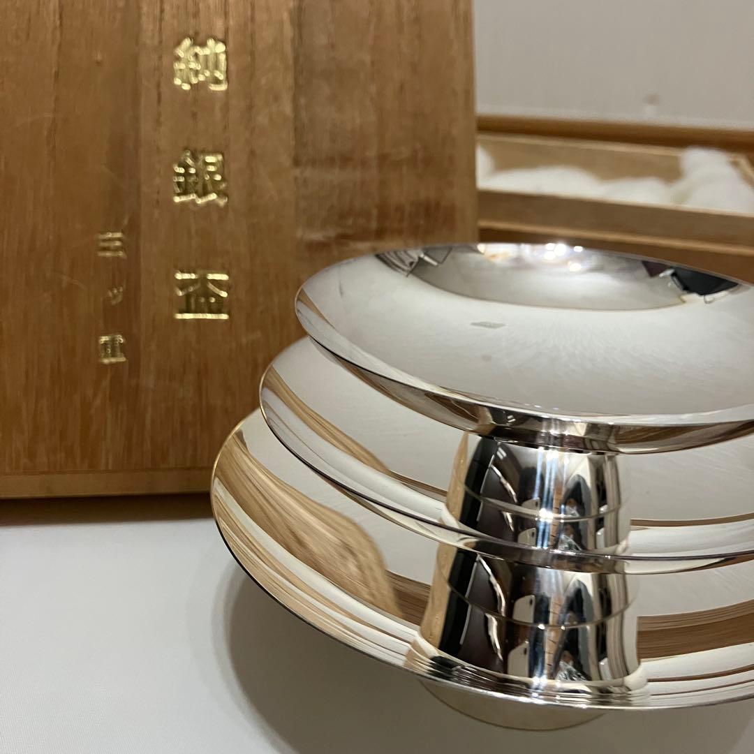 純銀天賞堂 純銀 銀盃 純銀盃 三ッ重 361g