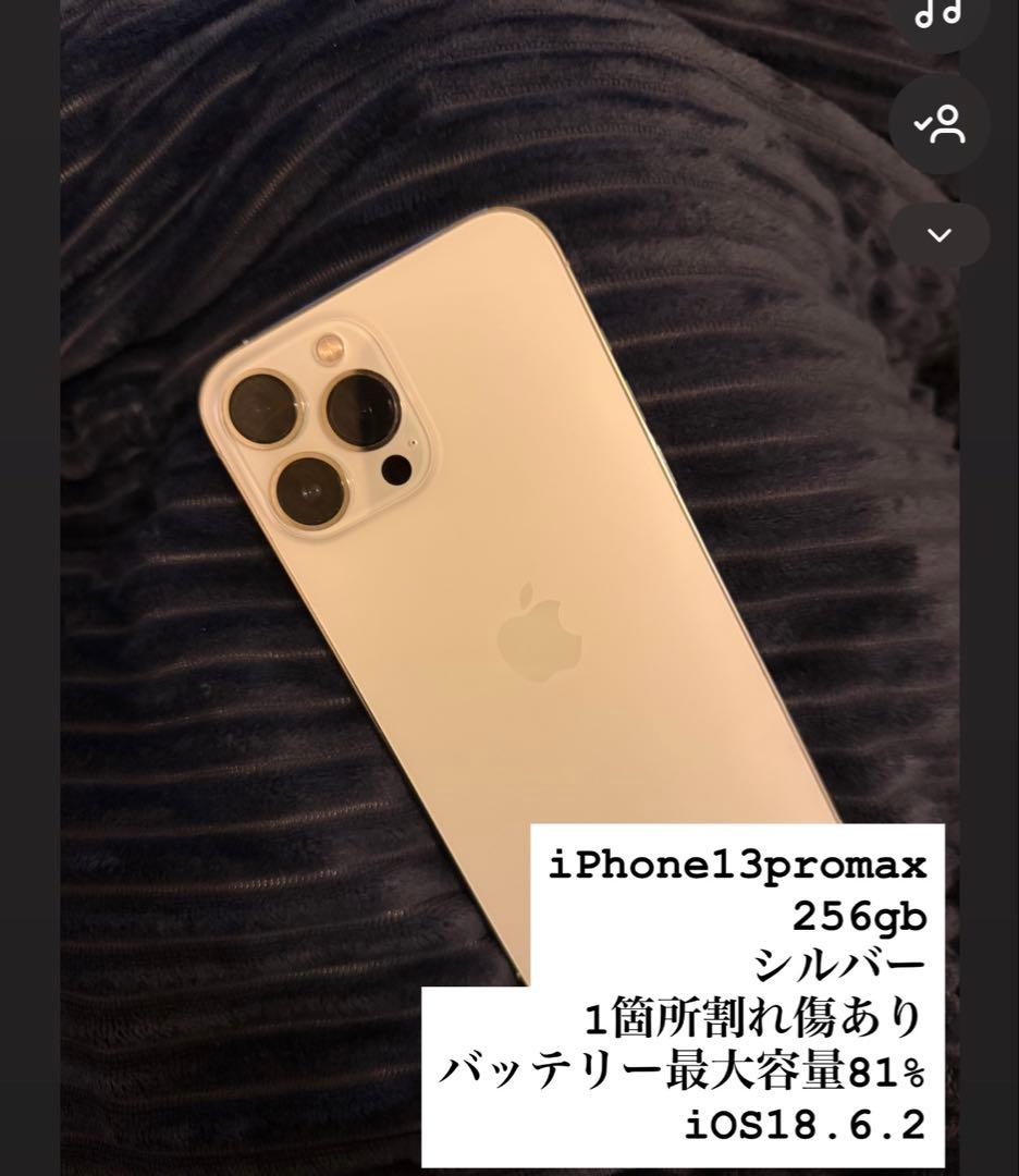 X*n様 iPhone 13 Pro Max 256GB シルバー　箱あり　割れ