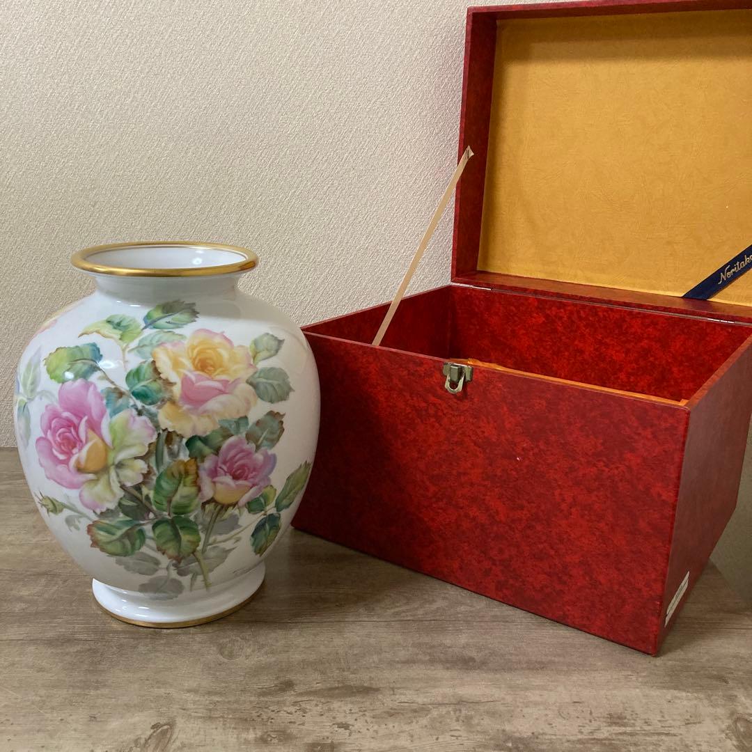 オールドノリタケ　上絵花瓶　ハンドペイント　名古屋絵付け　〈検プレミアノリタケ