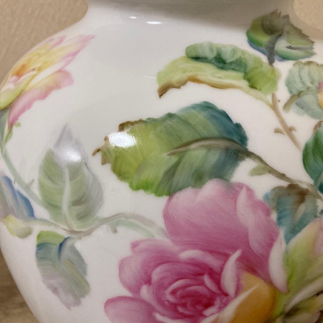 オールドノリタケ　上絵花瓶　ハンドペイント　名古屋絵付け　〈検プレミアノリタケ