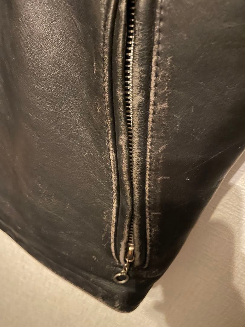 Schott 641 レザージャケット 40 ボアライナー ブラック