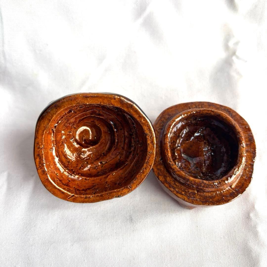 陶器製猿の香合　桐箱付