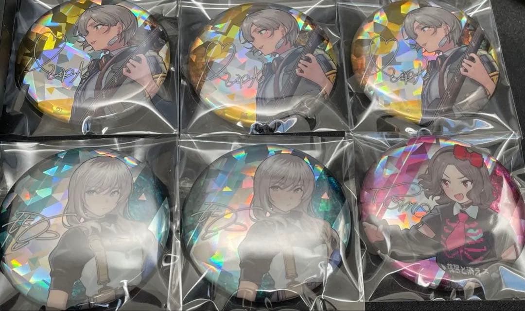 ガールズバンドクライ トゲRAS対バン ホロサイン缶バッジ　6個セット