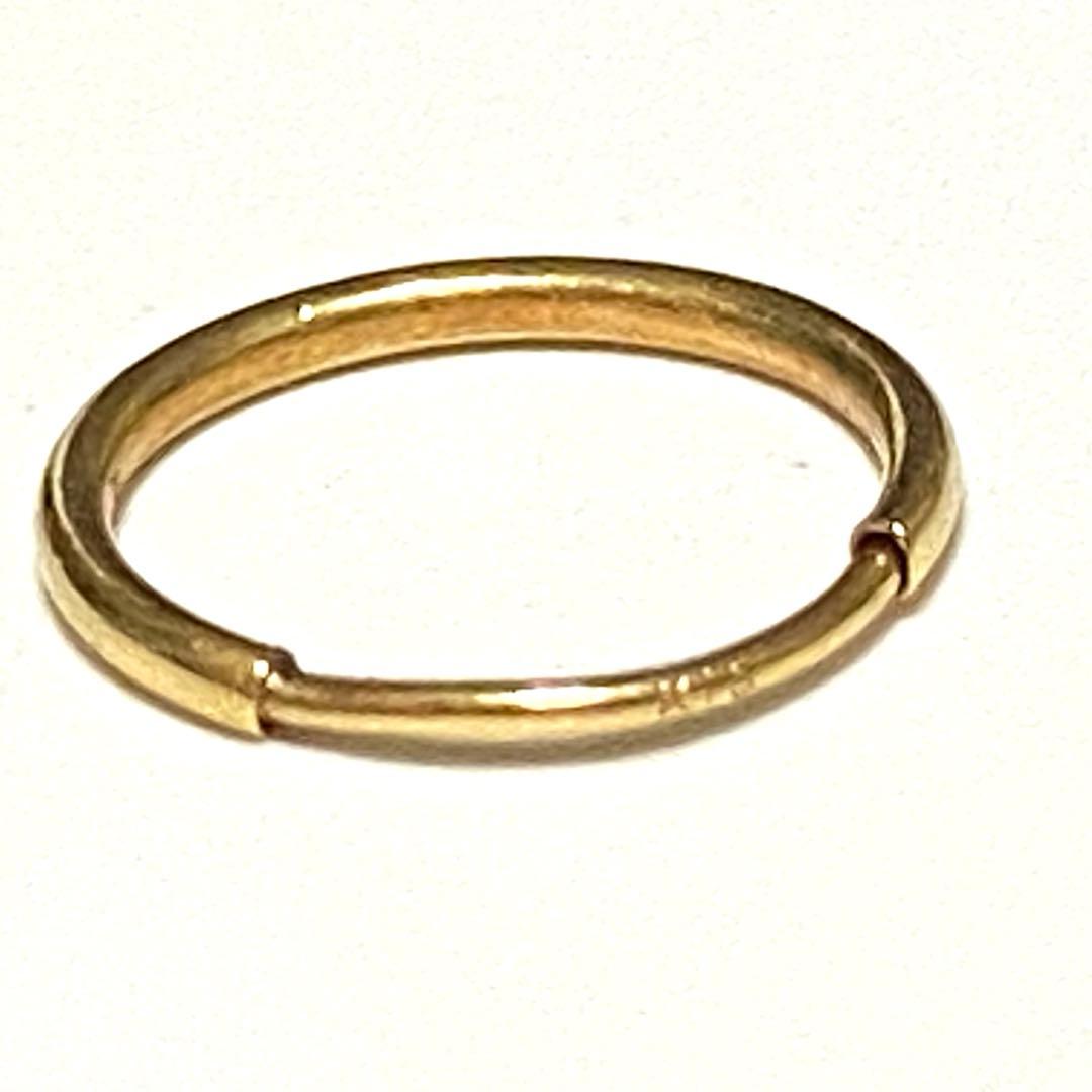18k フープピアス 1cm ペア