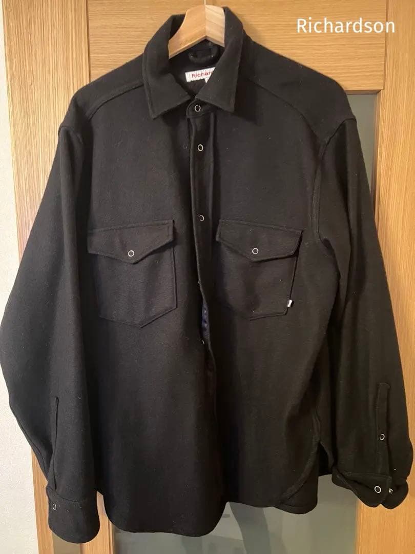 Richardson ブラック ウールジャケット　XL
