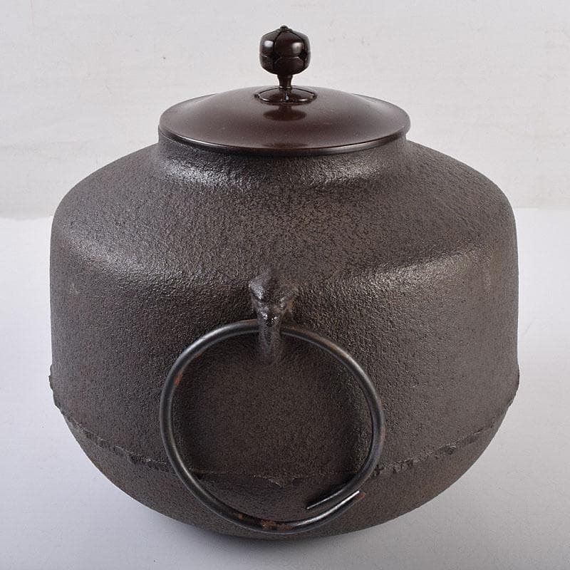 煎茶道具　釜師　佐藤清光作　阿弥陀堂釜　鉄釜　鉄釜　共箱　V　R8943B