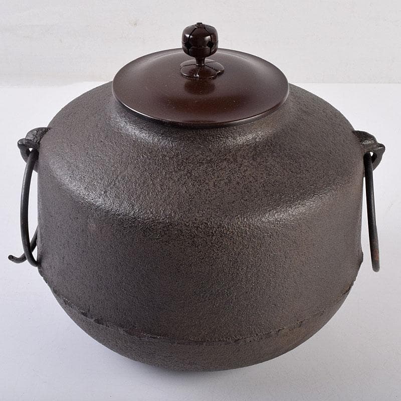 煎茶道具　釜師　佐藤清光作　阿弥陀堂釜　鉄釜　鉄釜　共箱　V　R8943B