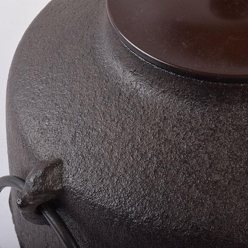 煎茶道具　釜師　佐藤清光作　阿弥陀堂釜　鉄釜　鉄釜　共箱　V　R8943B