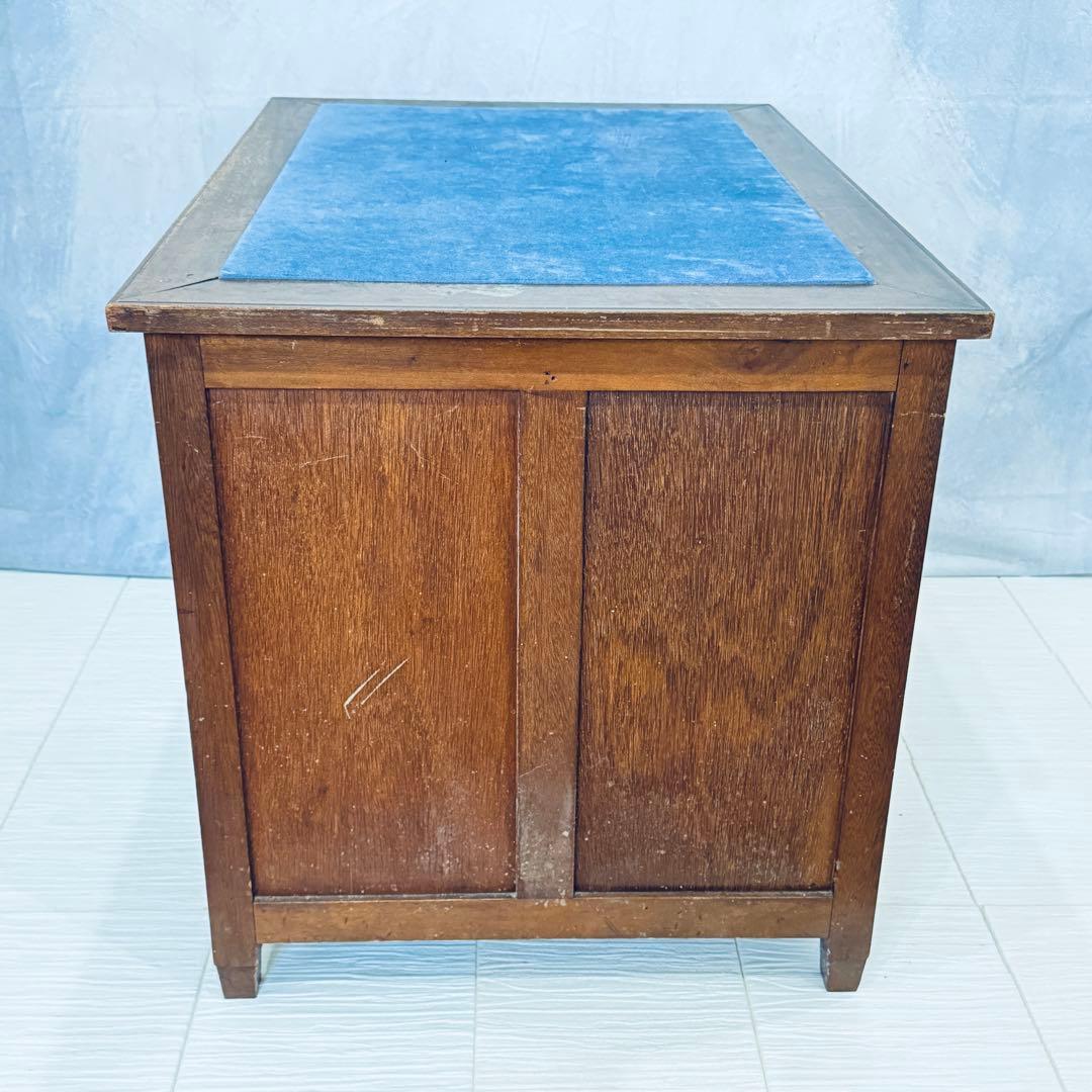 アンティーク 裁縫デスク 引き出し付き フェルト天板 大正レトロ 昭和レトロ