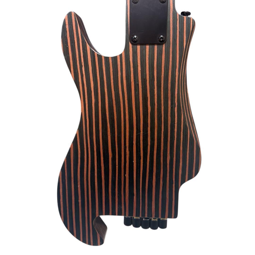 Musoo 5弦エレキベース アクティブ仕様 ロングスケール 木目デザイン