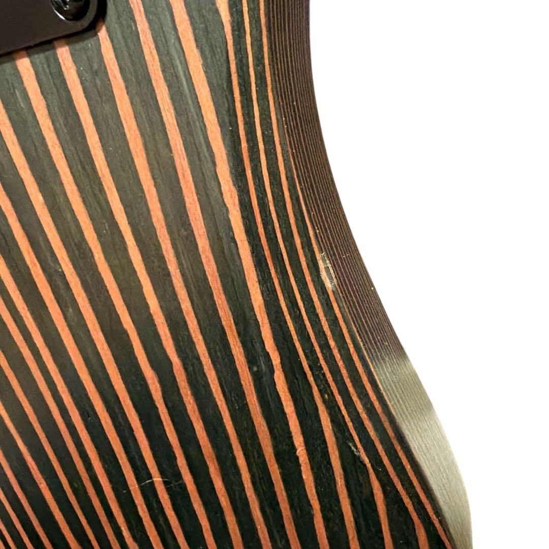 Musoo 5弦エレキベース アクティブ仕様 ロングスケール 木目デザイン