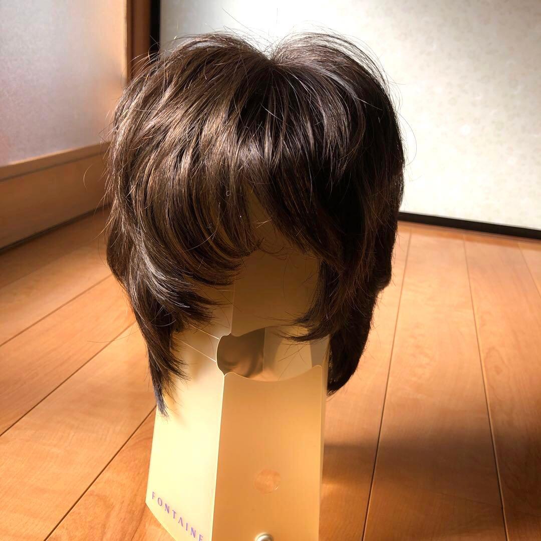 試着のみ(フォンテーヌ fontaine)ダークブラウン ショートフルウィッグ