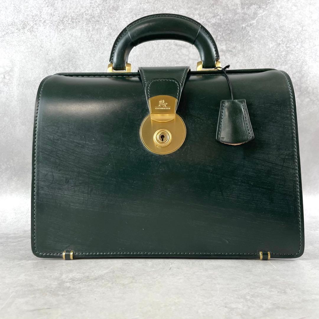 極美品✨ ココマイスター ミニダレスバッグ ブライドルレザー チャーム グリーン