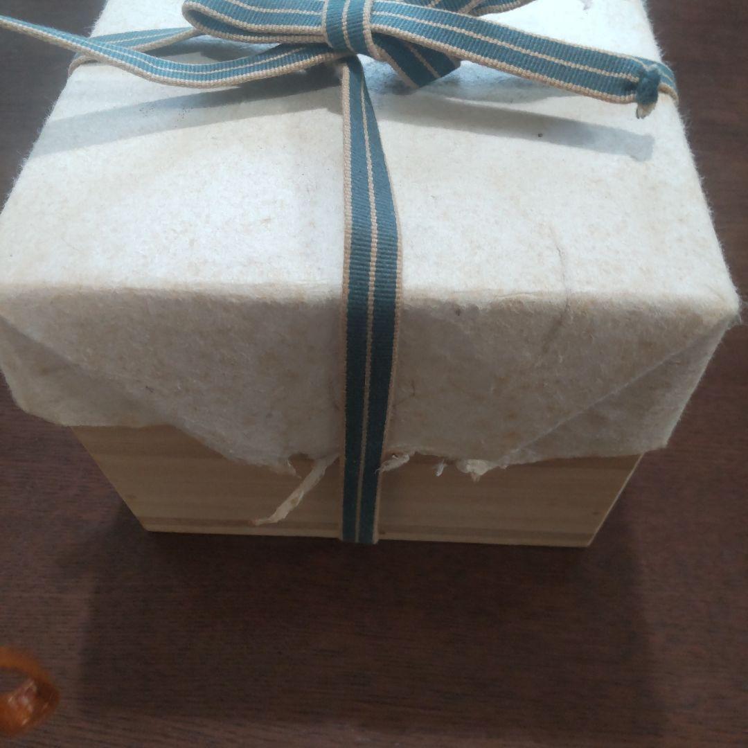 美濃 赤色陶器抹茶碗 共箱入り