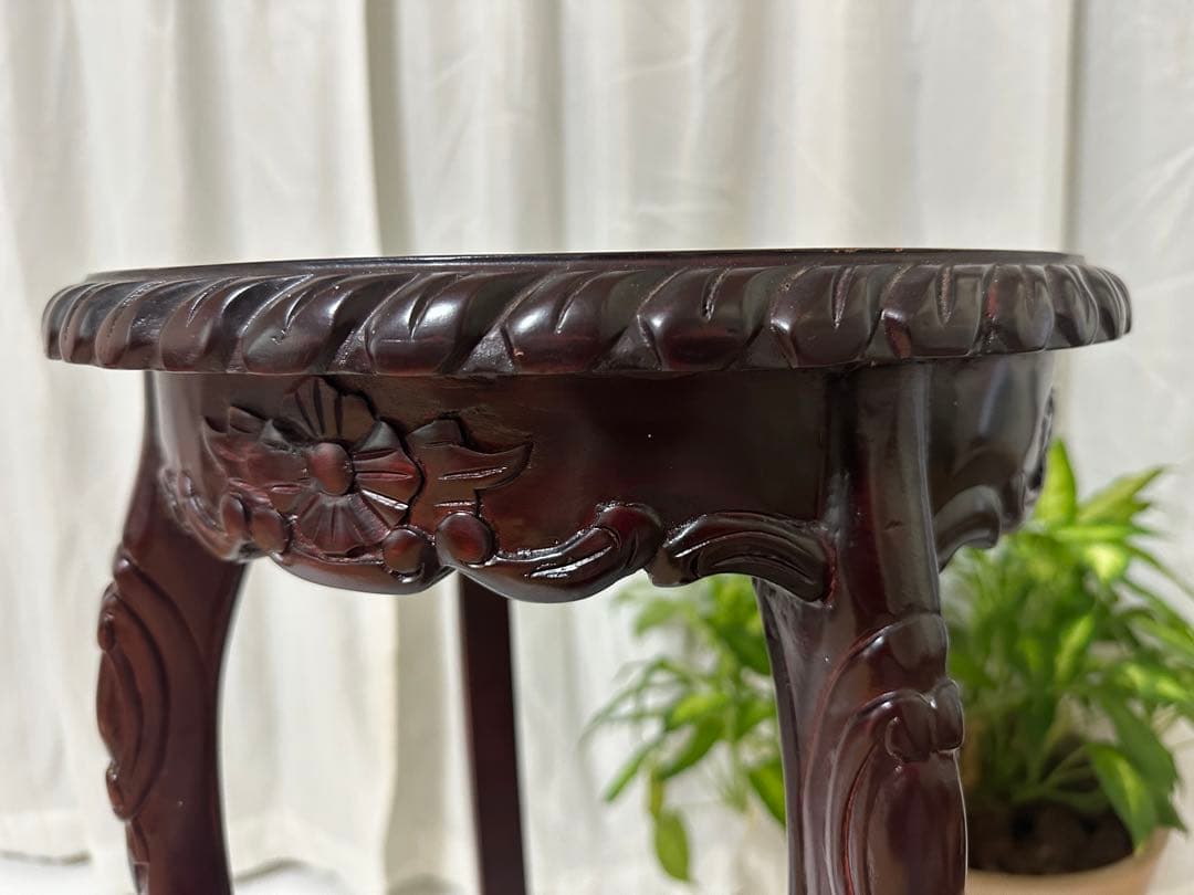 アンティーク調 クラシック ヨーロッパ家具 花台 サイドテーブル 猫足