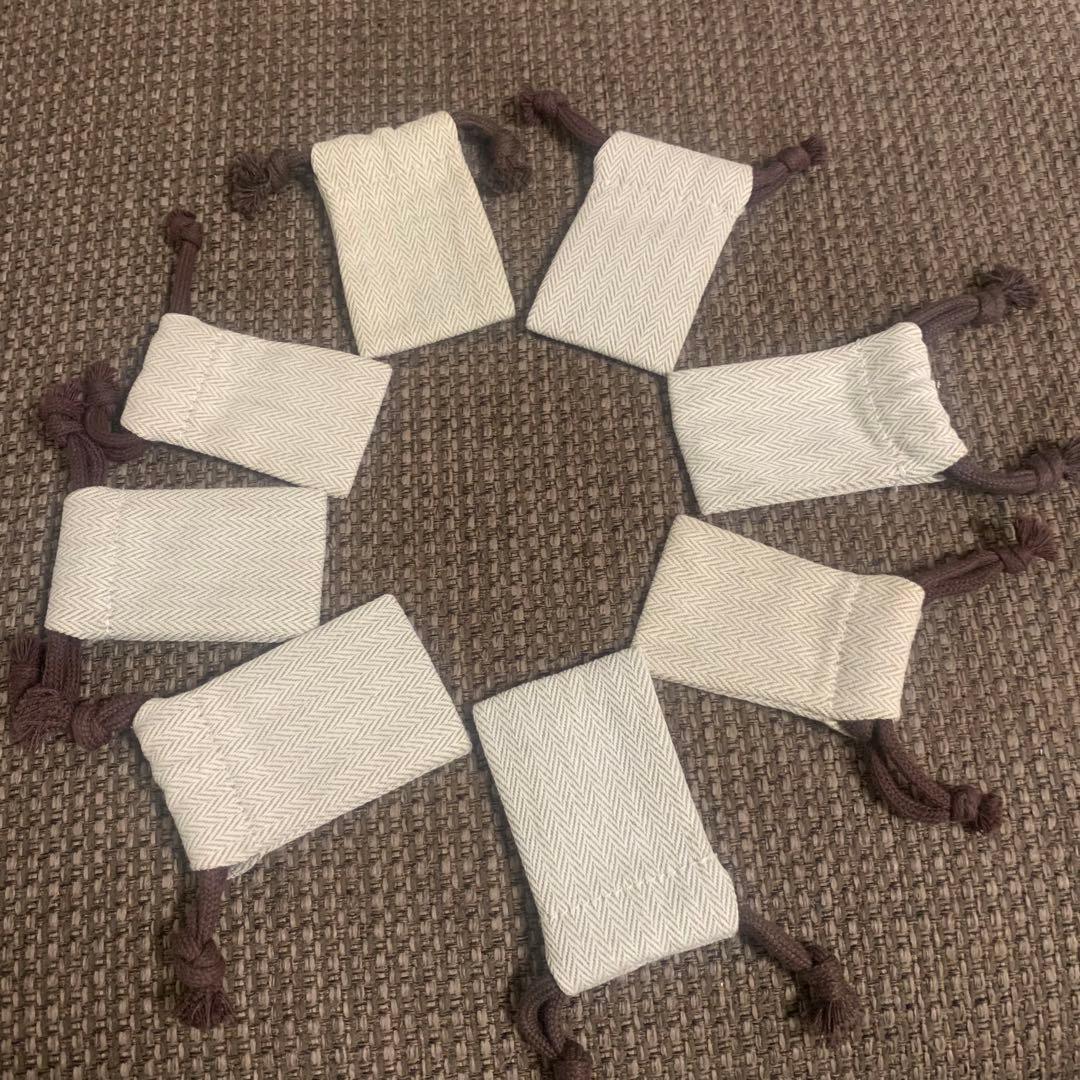 エルメス　ミニミニ巾着保存袋アクセサリー入れ（4.5x7.5cm )8枚セット