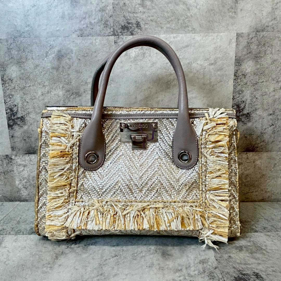 JIMMY CHOO ジミーチュウ フリンジ ハンドバッグ 　 Rg276