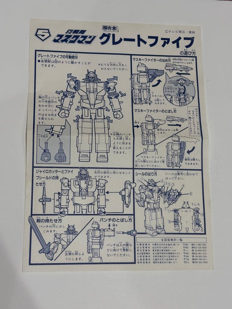 超合金　光戦隊マスクマン　グレートファイブ　戦隊ロボ　ソフビ　maskman