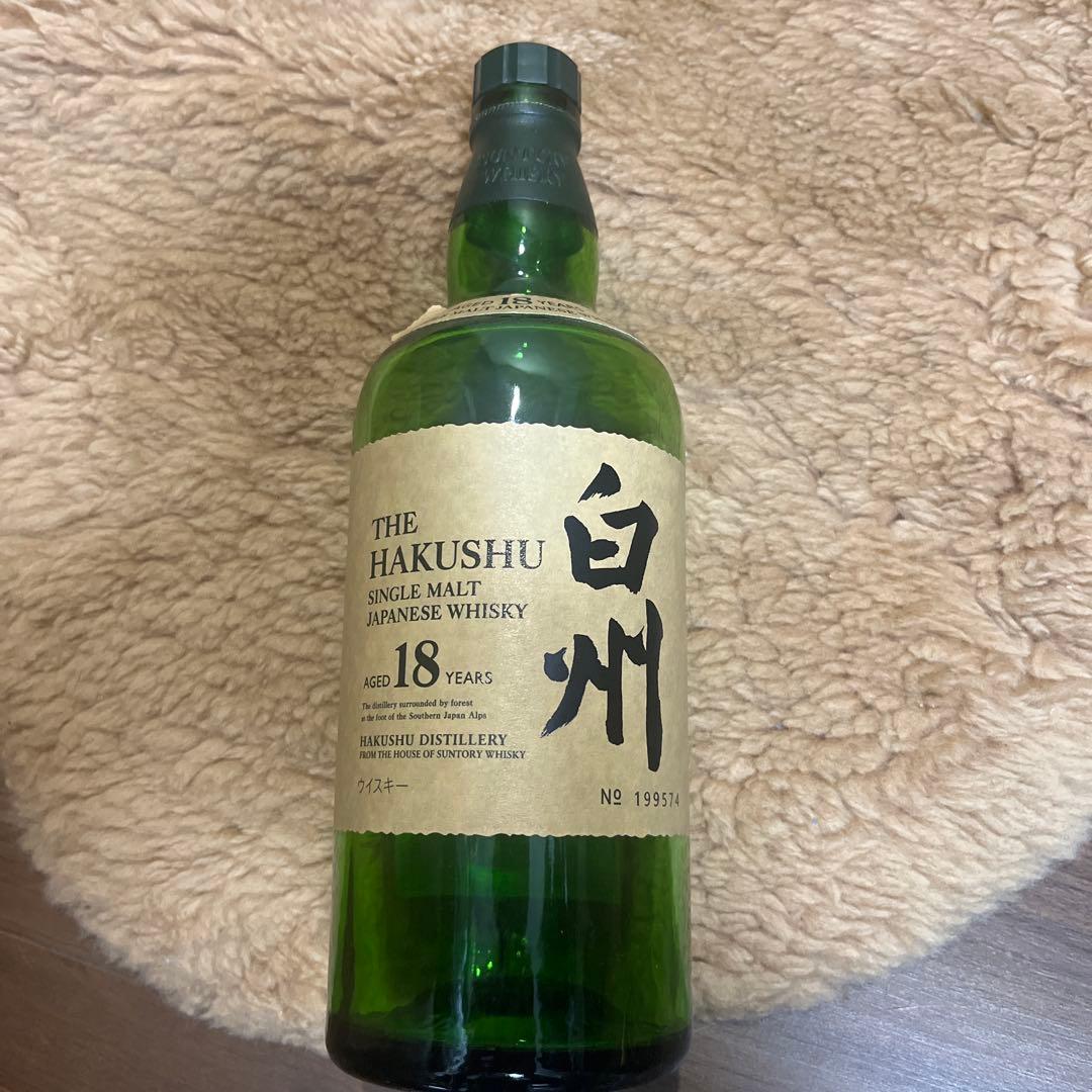 サントリー白州18年空き瓶 箱付き