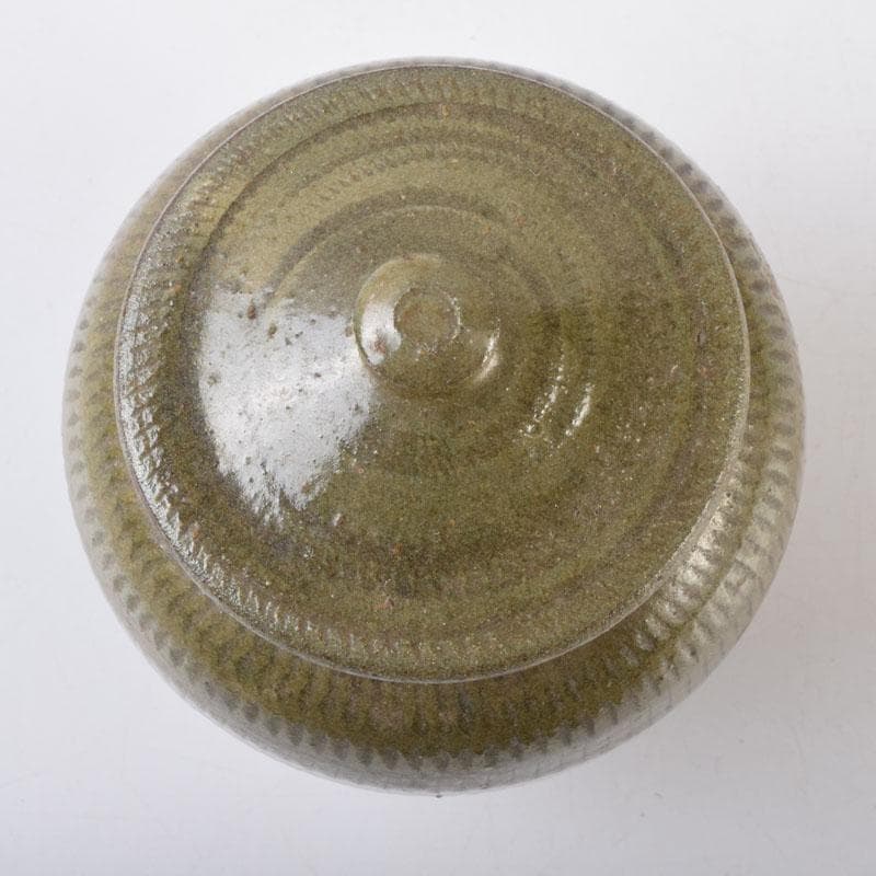 タイ古陶磁　スンコロク　宋胡録　青磁　蓋壷　C　9088