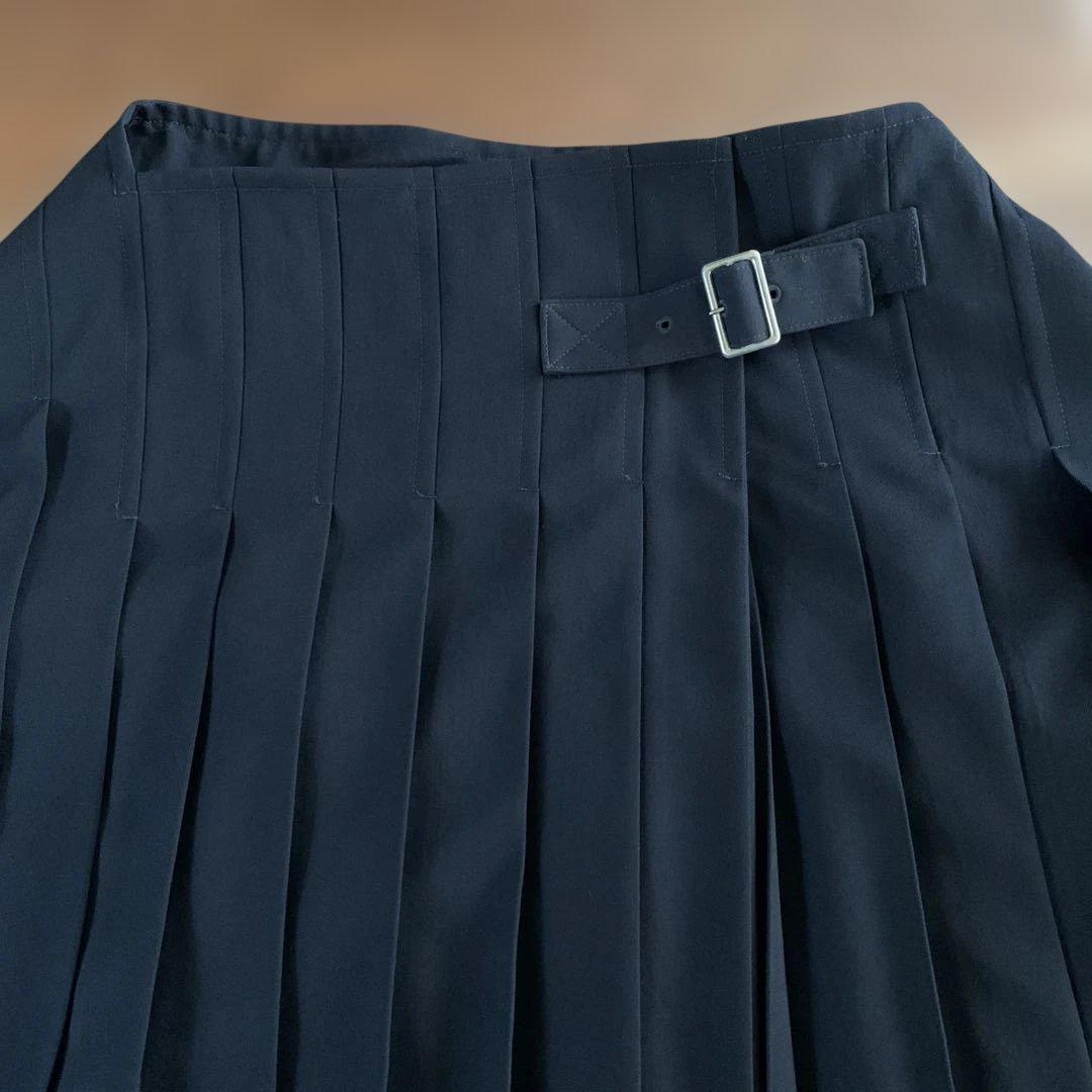 コムデギャルソン　トリコ　変形プリーツスカート／ブラック/wool