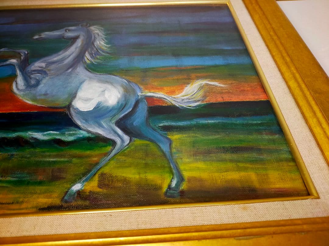 『海辺の馬』F6 油彩 原画