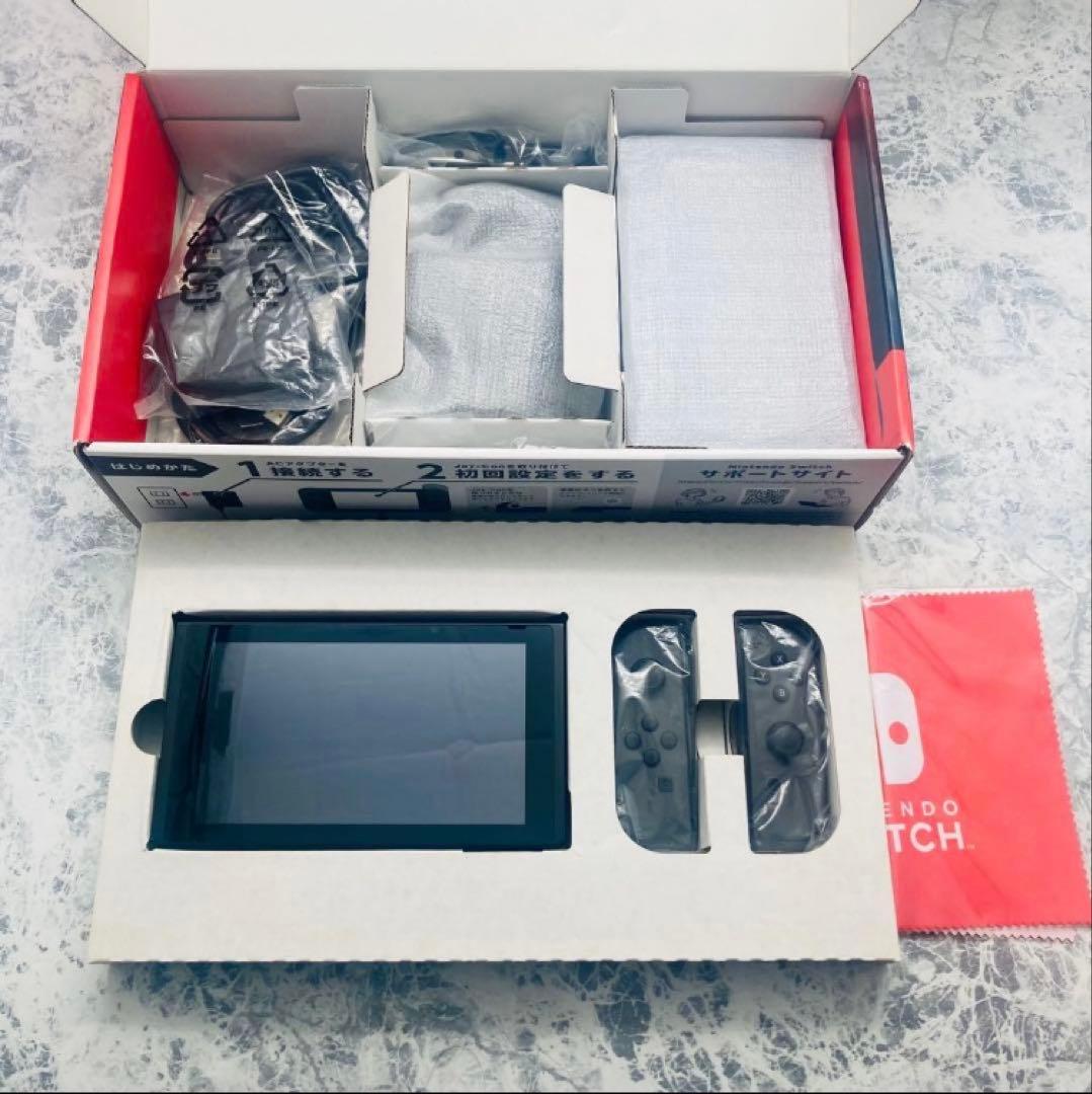 あ*ん様 Nintendo Switch 本体 グレー マイクロファイバー付き