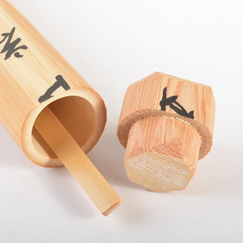 ますちゃん　十五代鵬雲斎　自作　茶杓　銘「岩清水」　共筒共箱　V　6313