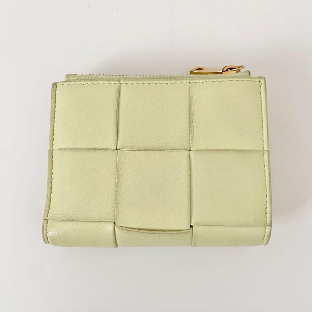 現行　ボッテガヴェネタ カセット スモール 二つ折りウォレット　トラバーチン