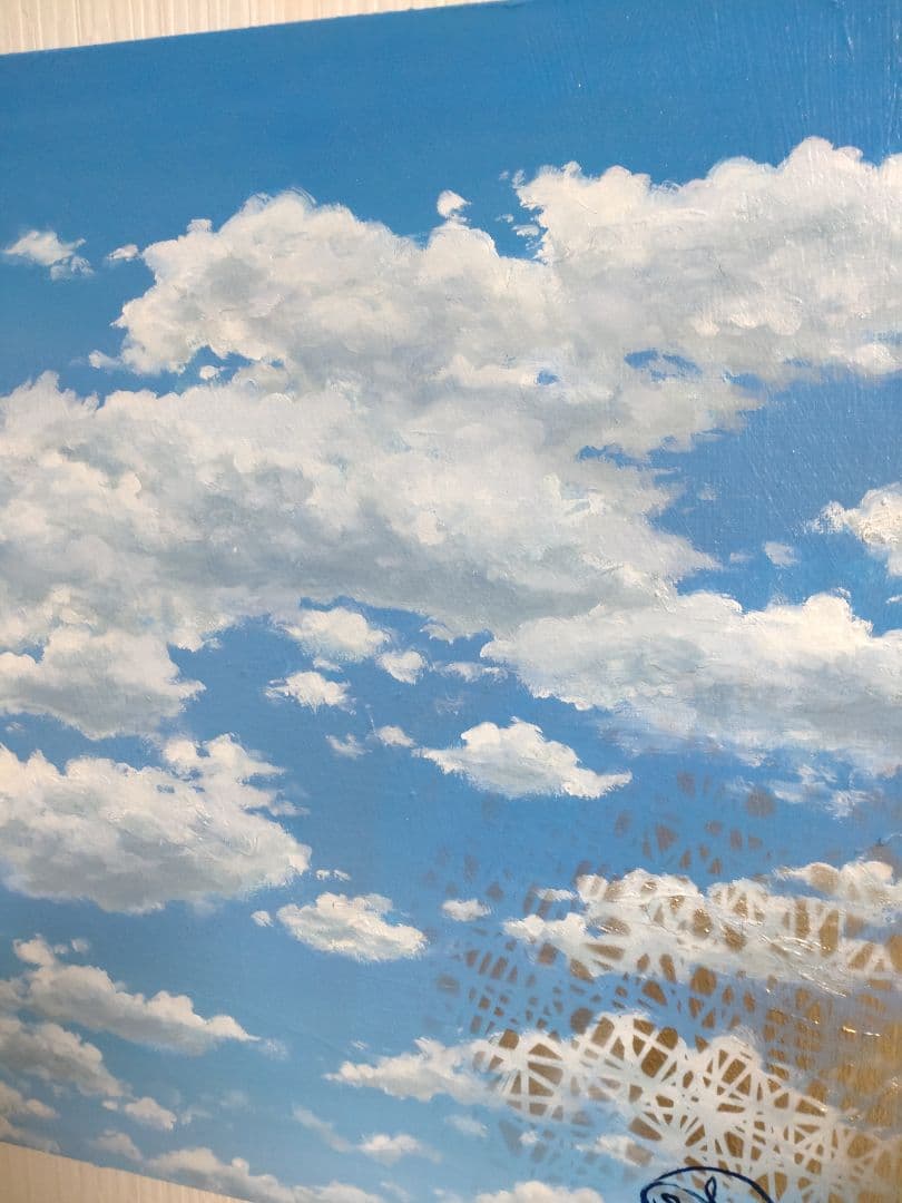 油絵【SHINE SKY】1点物の原画/油彩画/F10号★作者サイン入り