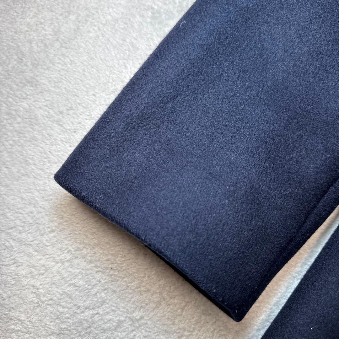 06 美品　セオリー　theory スタンドカラーコート　ネイビー　M カシミア