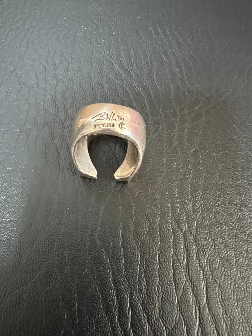 ビルウォールレザー　シルバー ホースシューリング 約14〜15号