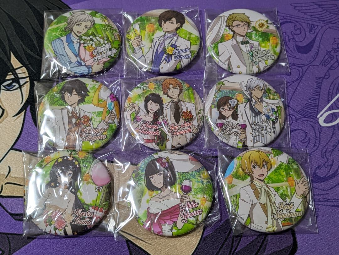 文豪ストレイドッグス　コラボカフェ本舗缶バッジセット