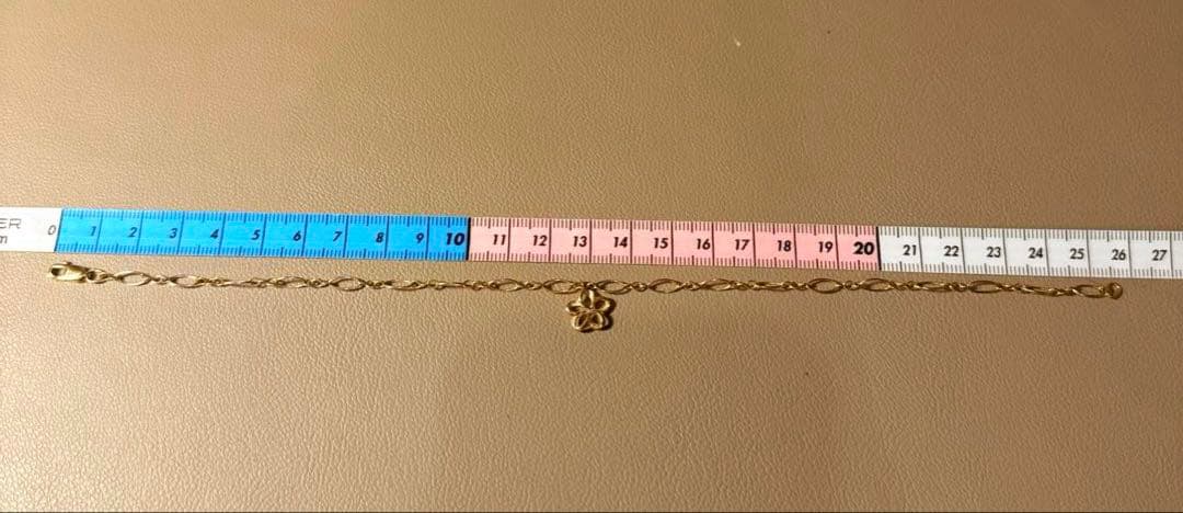 【14K】ハワイアンジュエリー　アンクレット　ハイビスカス【美品】