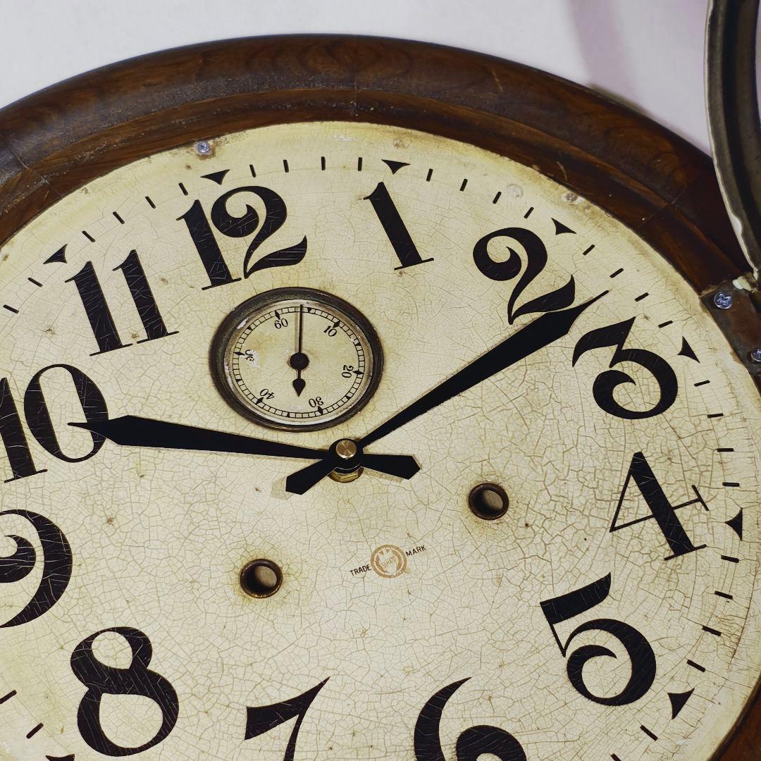 【リペア品 静音 薄型】TRADE MARK 掛け時計 壁掛け時計 アンティーク