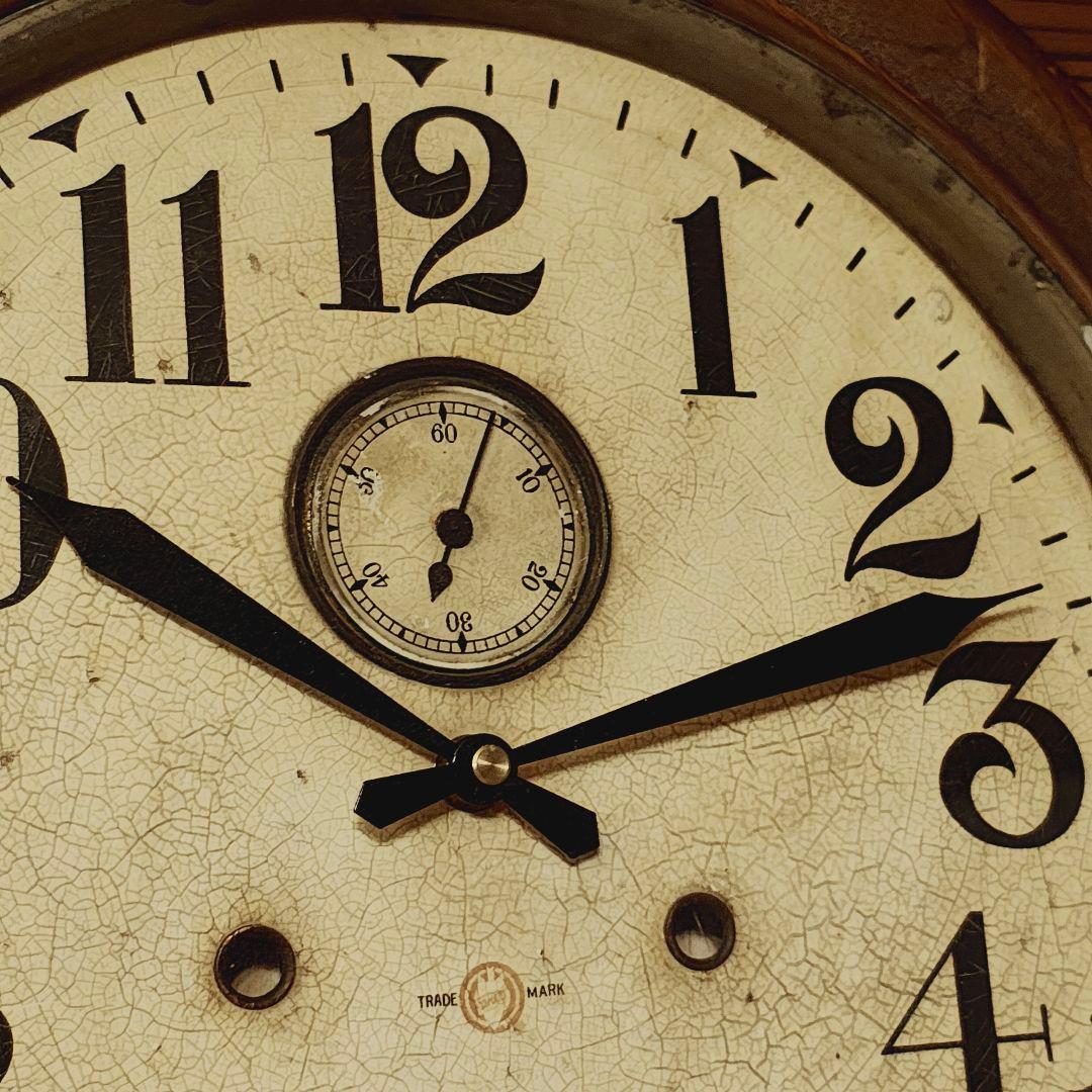 【リペア品 静音 薄型】TRADE MARK 掛け時計 壁掛け時計 アンティーク