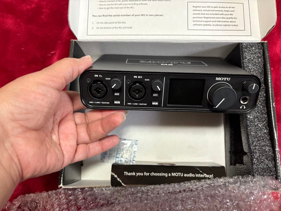 MOTU M2 オーディオインターフェース ジャンク品　元箱付き