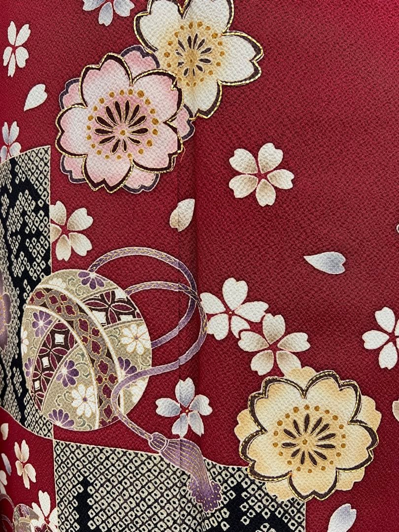 振り袖　フルセット　別誂長襦袢付　成人式　辻が花袋帯　金彩加工　刺繍入り　623