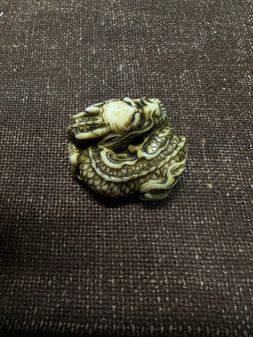 龍ちゃん様 根付　龍　根付け　江戸時代　骨董古美術　提げ物