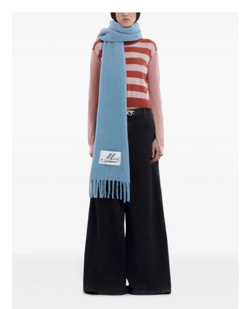 Marni アルパカマフラー ブルー