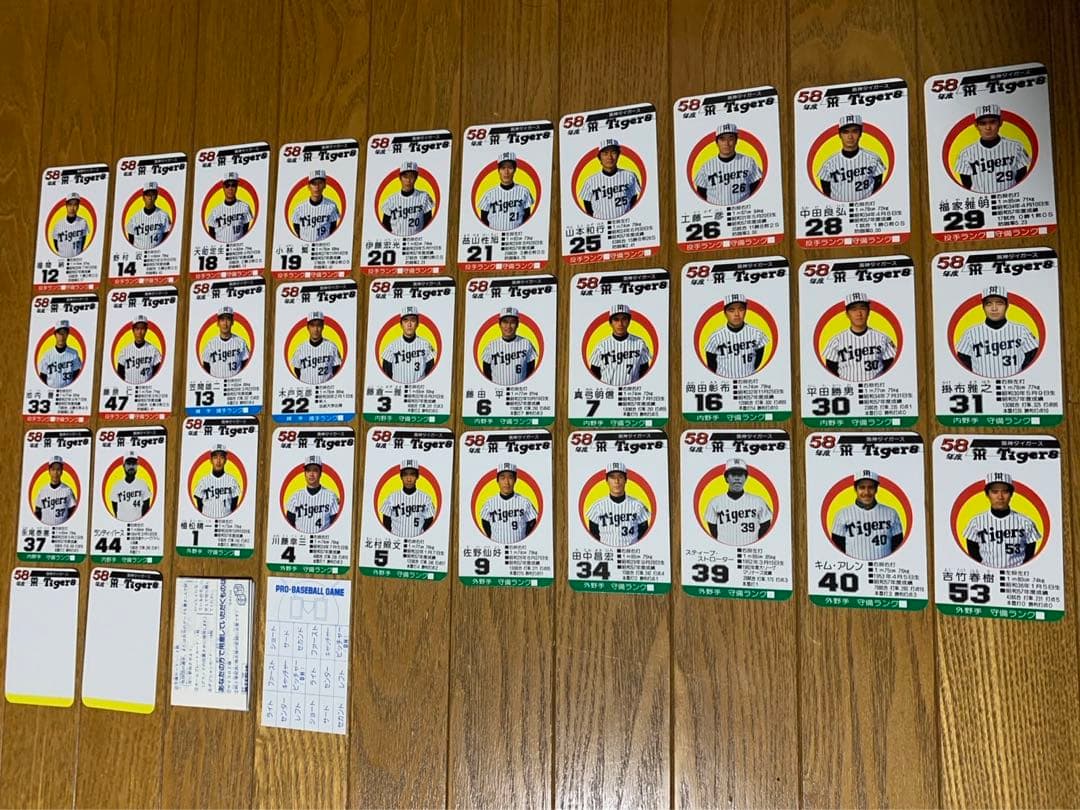 タカラプロ野球カード 阪神タイガース