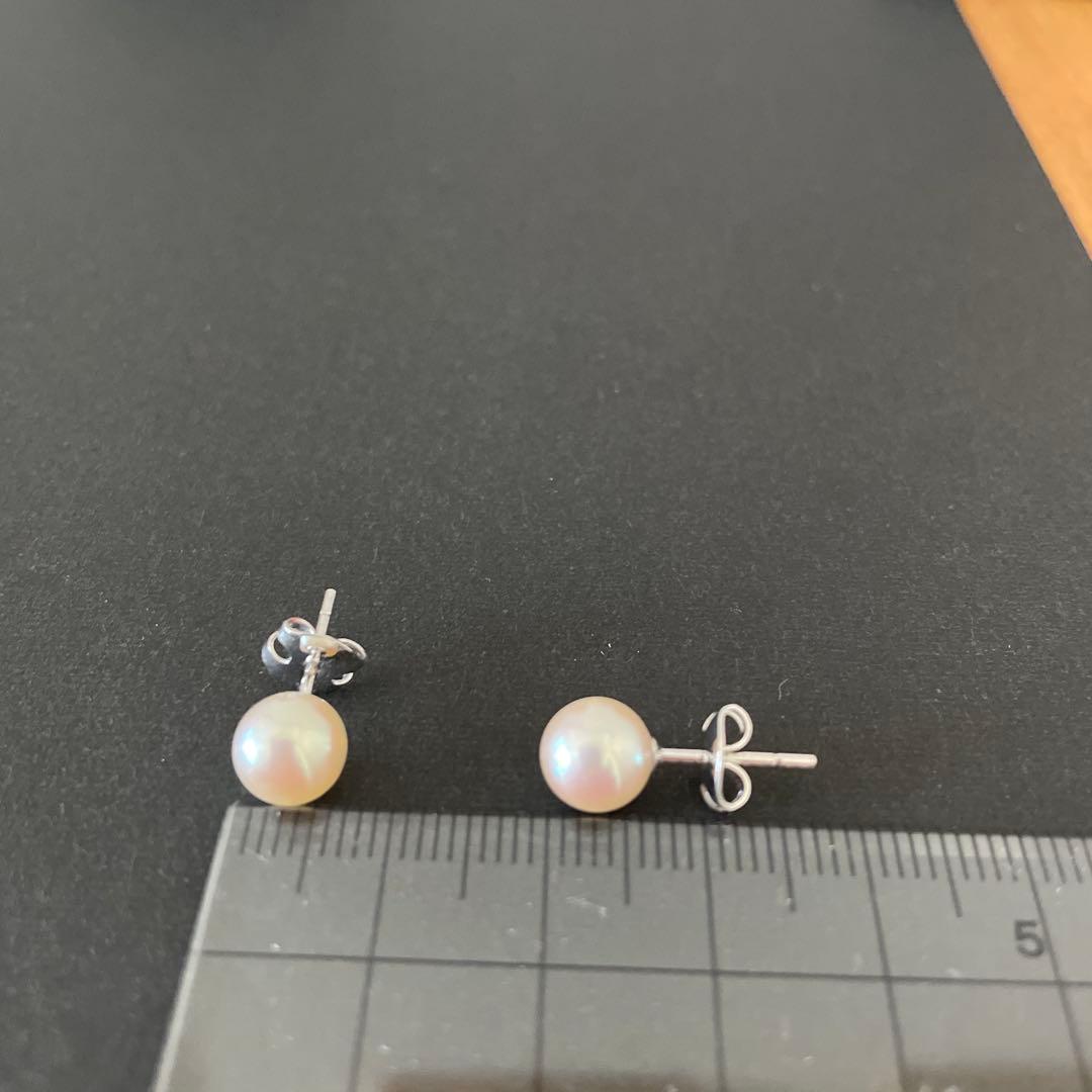【美品】TASAKI 6.5mmパール ピアス WGK18