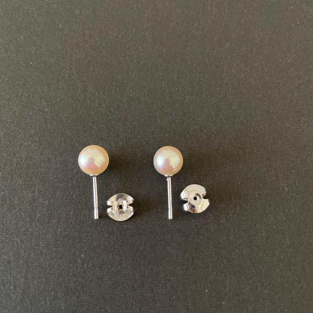 【美品】TASAKI 6.5mmパール ピアス WGK18