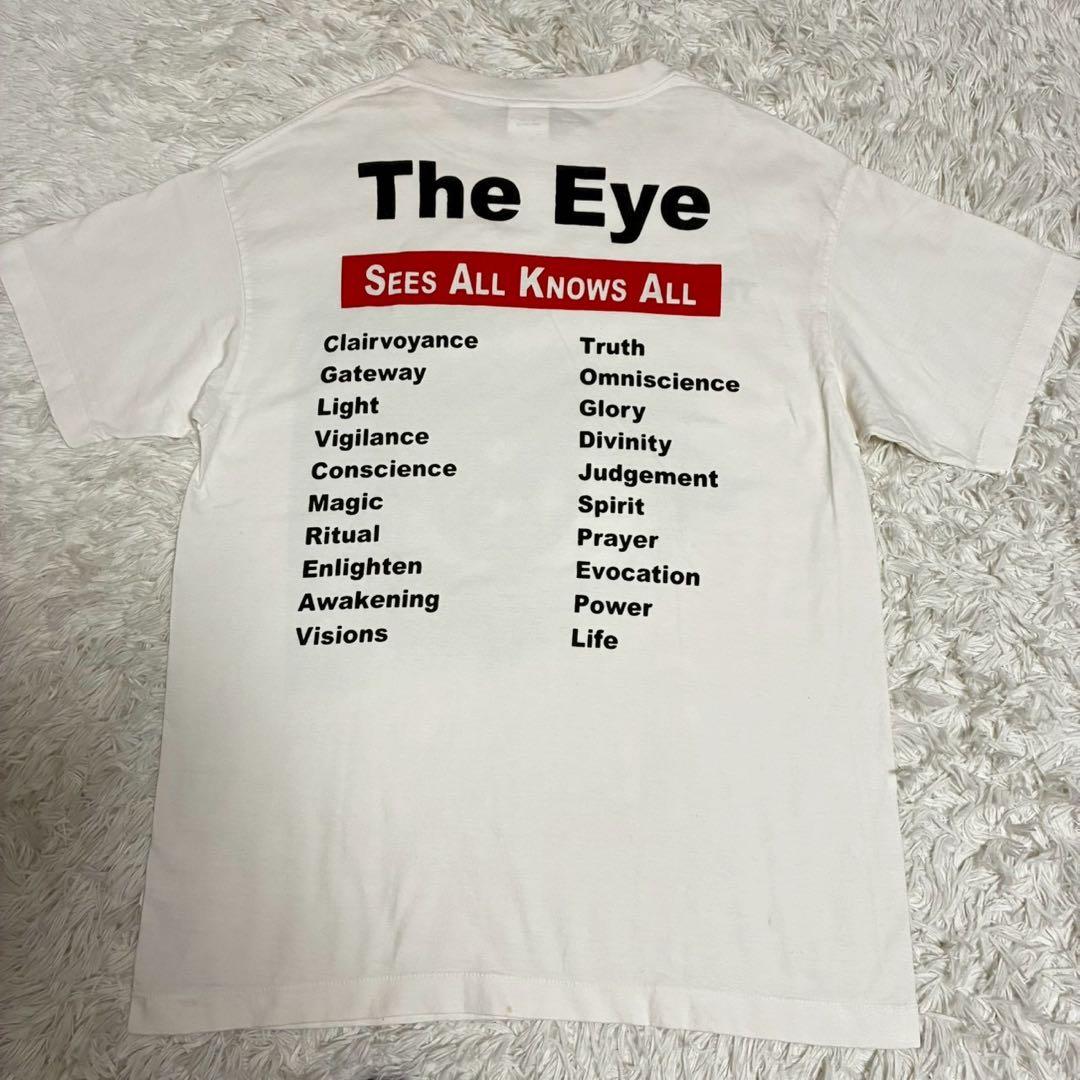 美品/XL相当 セントマイケル　Tシャツ The Eye Light 白　目玉