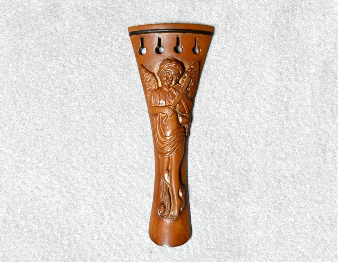 ▲テールピース French 彫刻 Angel BoxWood 4/4