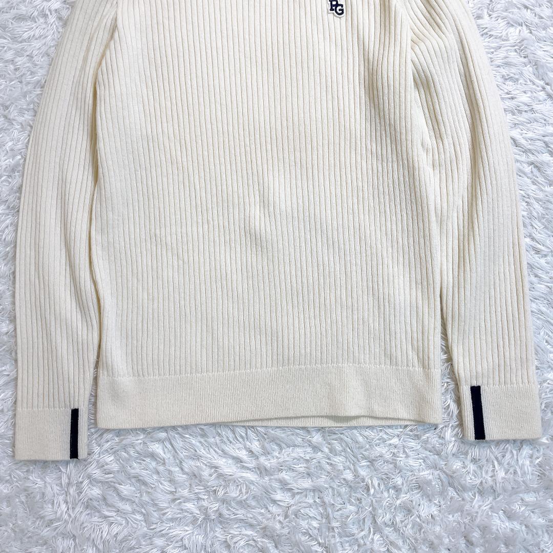 パーリーゲイツ ニット セーター モックネック ウール カシミヤ ホワイト S