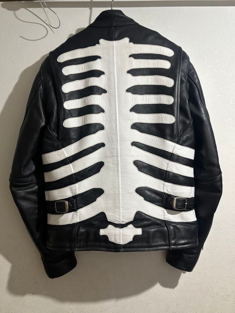 vanson スケルトンデザイン レザージャケット 36